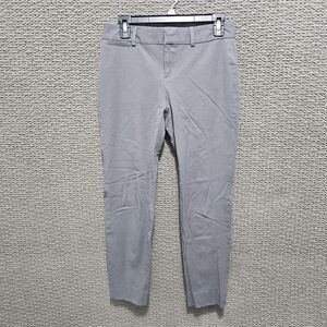 CROWN & IVY Women's Gray Linen Fisher Dress Pants Size 4